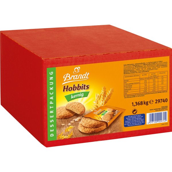 Gebäck Hobbits kernig 60 x 22,8 g/Pack.