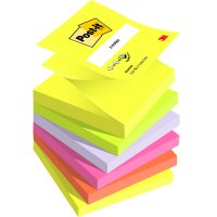 Post-it Haftnotiz Z-Notes R330-NR 76x76mm 100Bl neon sort...