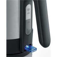 SEVERIN Wasserkocher WK 3409 1,7l Edelstahl gebürstet edelstahl/schwarz