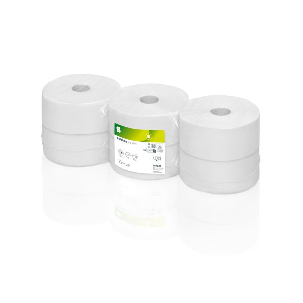 Satino by WEPA Toilettenpapier Comfort 2-lagig hochweiß 1.520 Bl./Rl. 6 Rl./Pack.