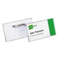 DURABLE Namensschild 75 x 40 mm (B x H) Plattennadel...