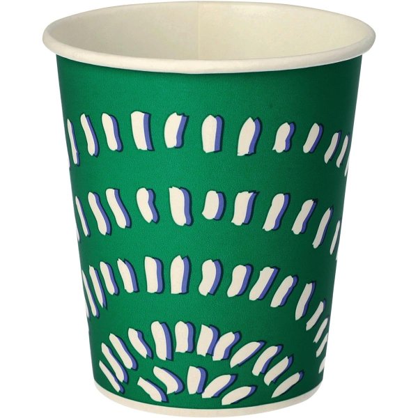 PAPSTAR Trinkbecher Einweg 200ml Pappe, Polyethylen beschichtet grün 100 St./Pack.