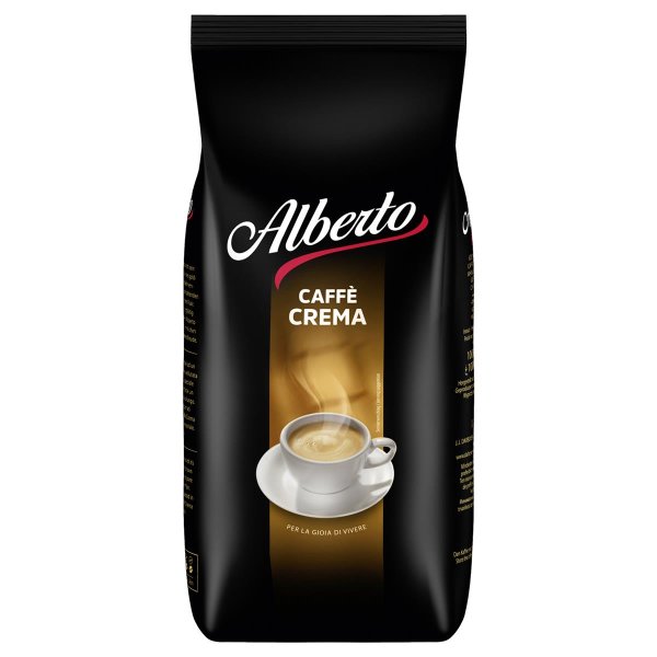 Alberto Kaffee Caffè Crema aromatisch, würzig ganze Bohne 1.000 g/Pack.