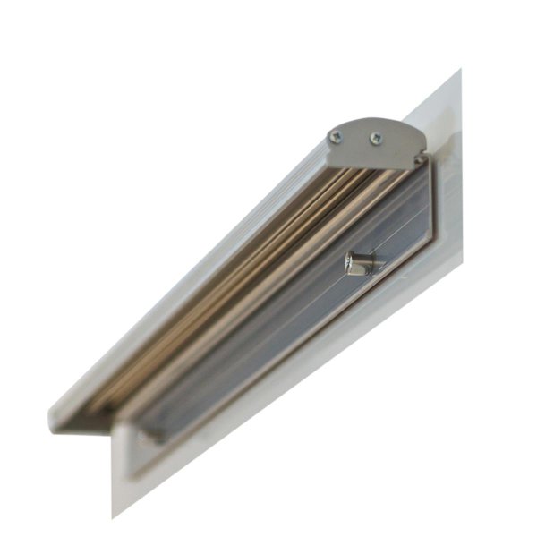 FRANKEN Flipchartblockhalter Tafelsystem, Rahmensystem 70 x 5,5 cm (B x H) inkl. Adapter zum Einhängen in den PRO Rahmen silber