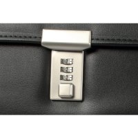 Soennecken Pilotenkoffer DRESDEN 46 x 38 x 22 cm (B x H x T) Zahlenkombinationsschloss Lederimitat schwarz