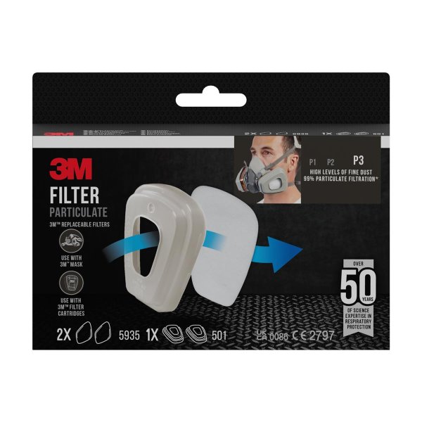 3M Atemfilter 3M Atemschutzmaske Serie 6000, 6500, 7000 2 St./Pack.