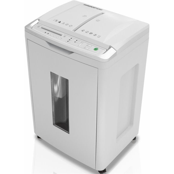 Shredcat Aktenvernichter SHREDCAT 8285 CC P-4 Papier, Heftklammern, Kreditkarten, CDs/DVDs Partikelschnitt 6 Bl. manuell, 350 Bl. automatisch hellgrau